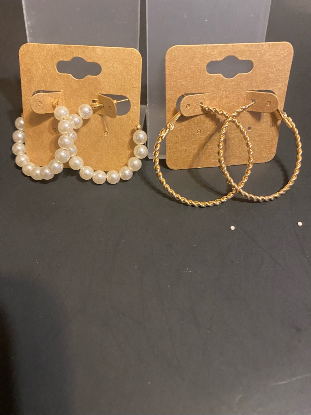 Gold Pearl Hoop Earrings Set - Elegant Women’s Jewelry